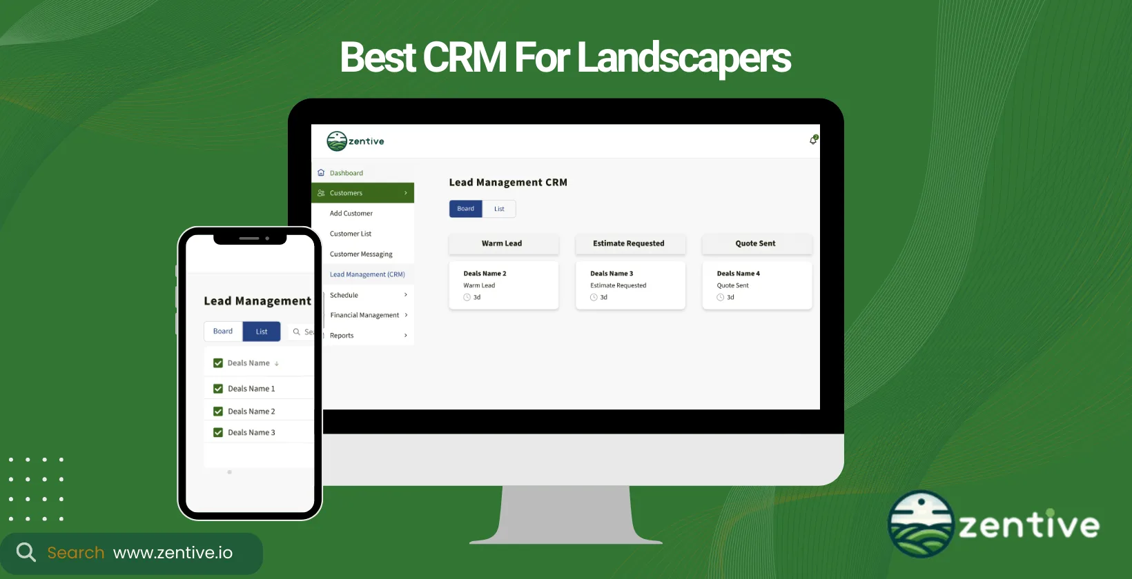 Zentive Landscaping CRM
