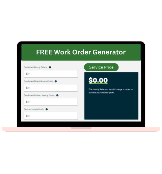 Work Order Template preview
