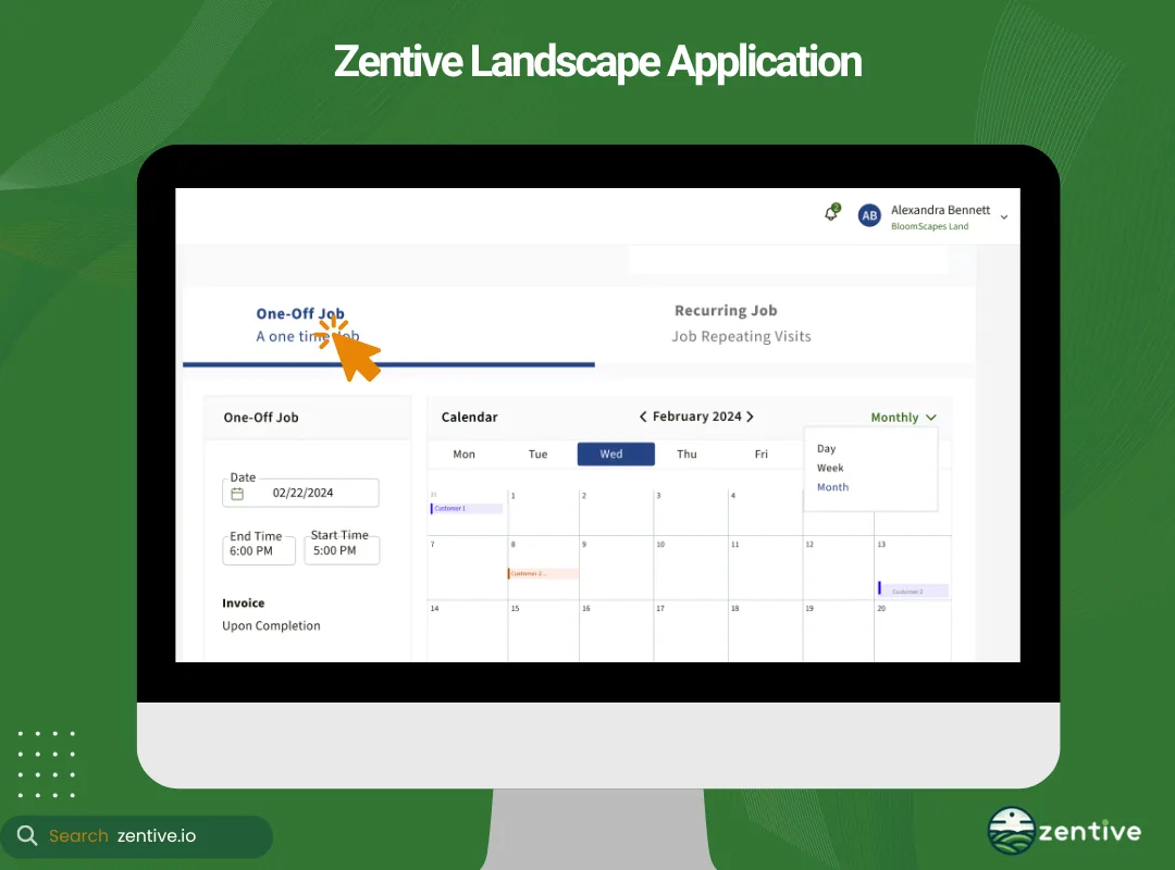 Zentive Application for landscaping business management 