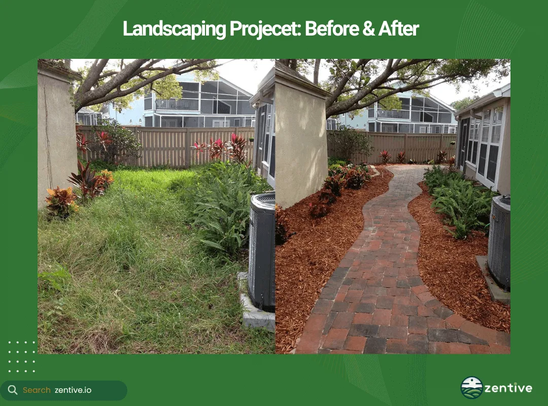 landscaping before and after