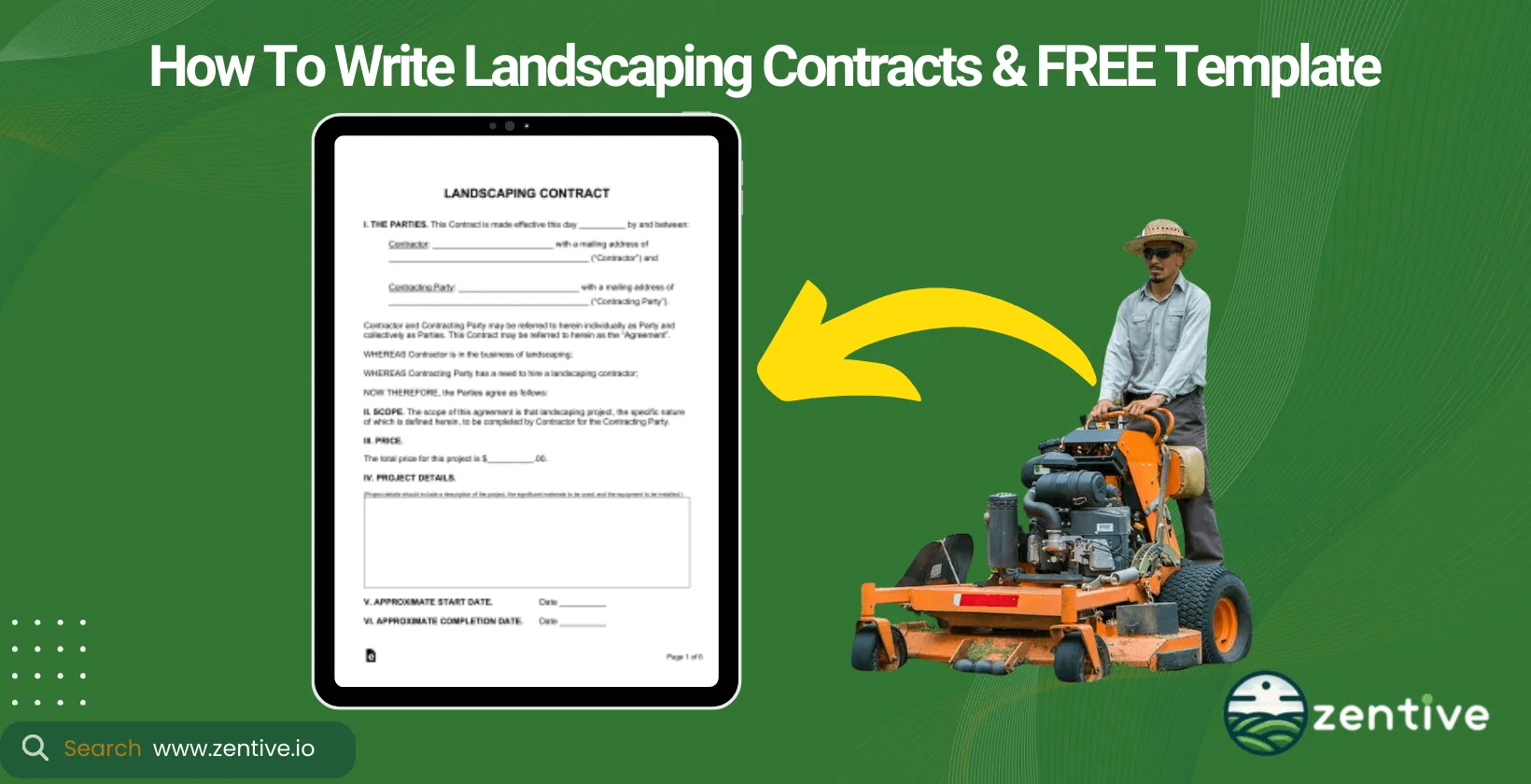 writing landscaping contract