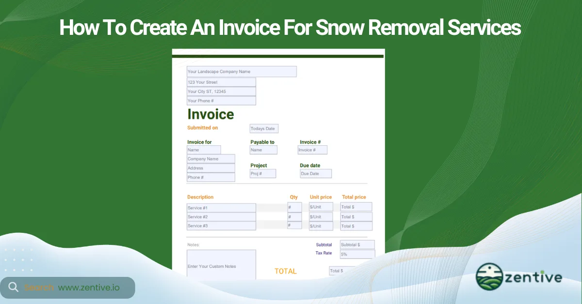 How To Create Invoice For Snow Removal Services