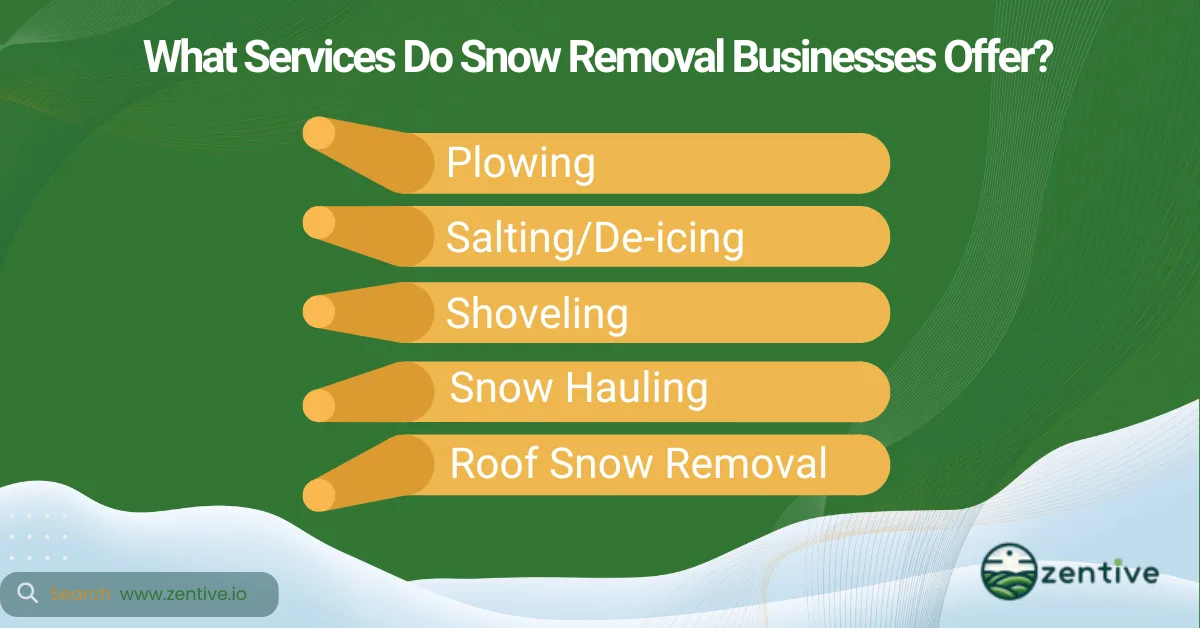 Services for snow removal businesses