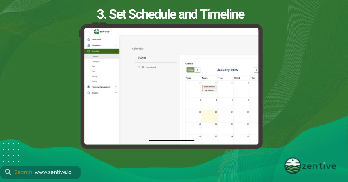 schedule tree service jobs