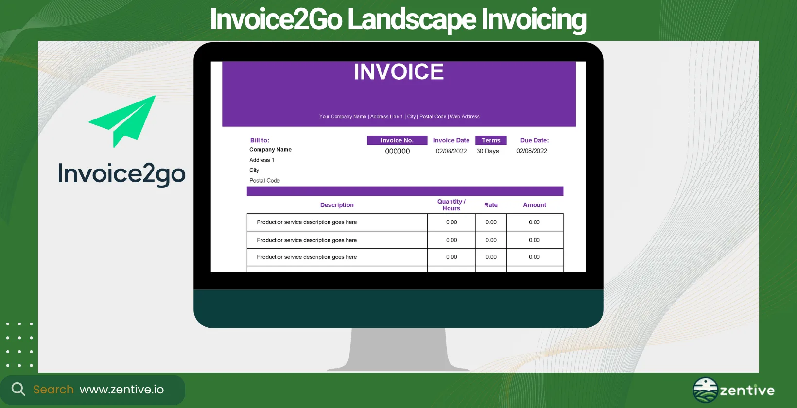 Invoice2Go Landscape Invoicing