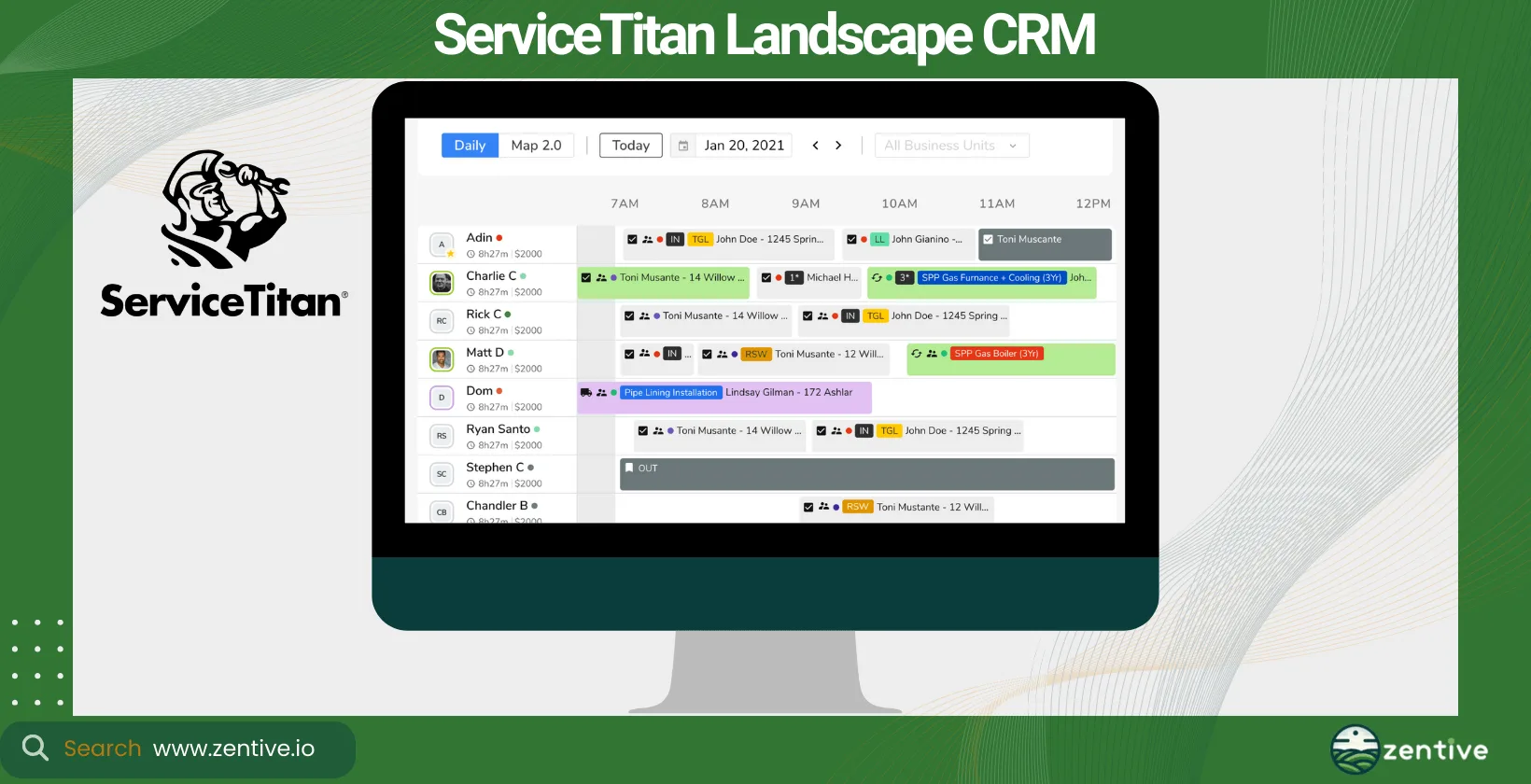 ServiceTitan Landscape CRM