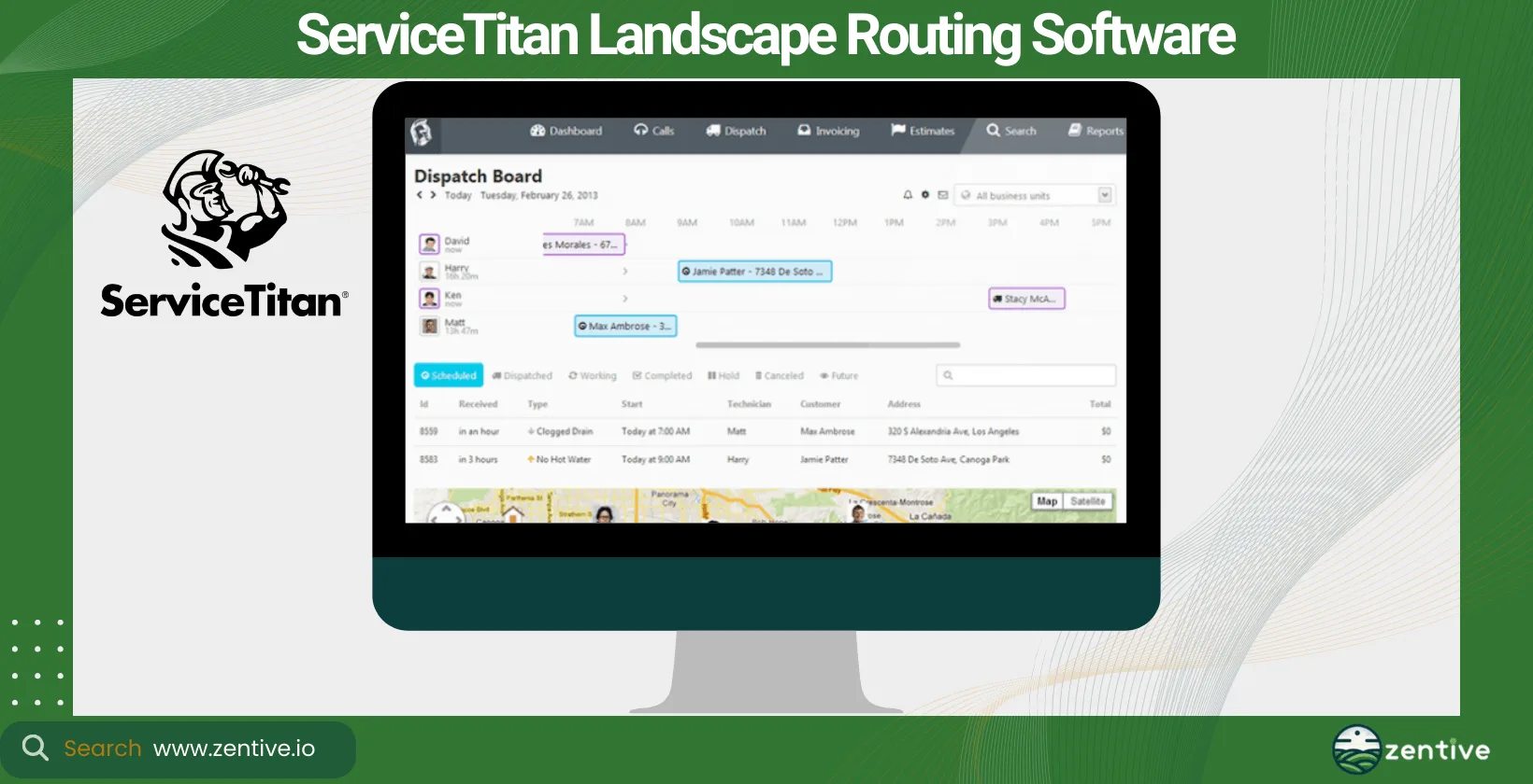 ServiceTitan Landscape Route Optimization Software