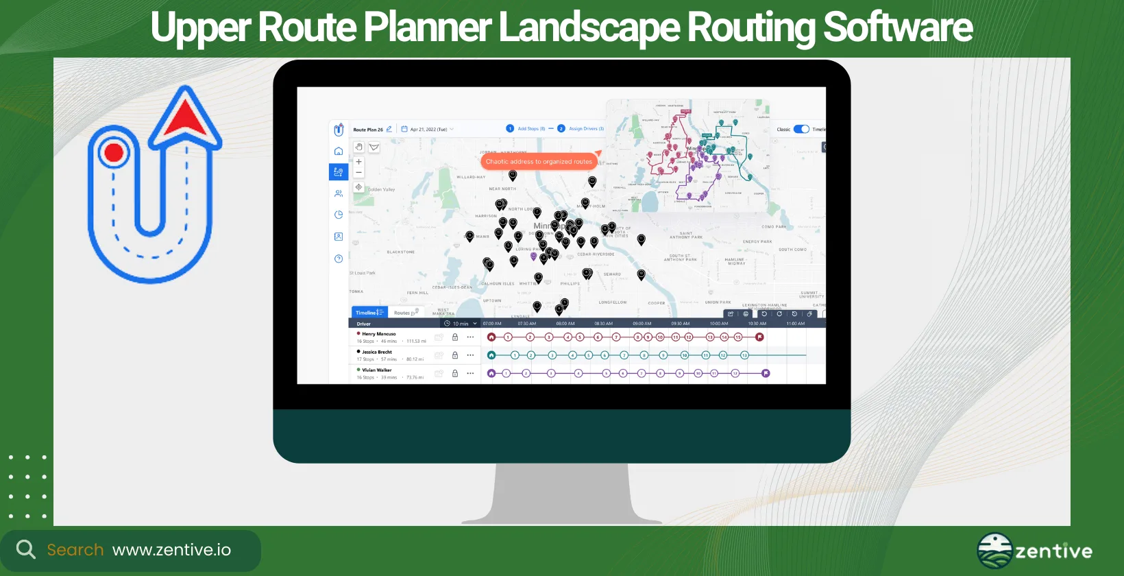 Upper Route Planner Landscape Route Optimization Software