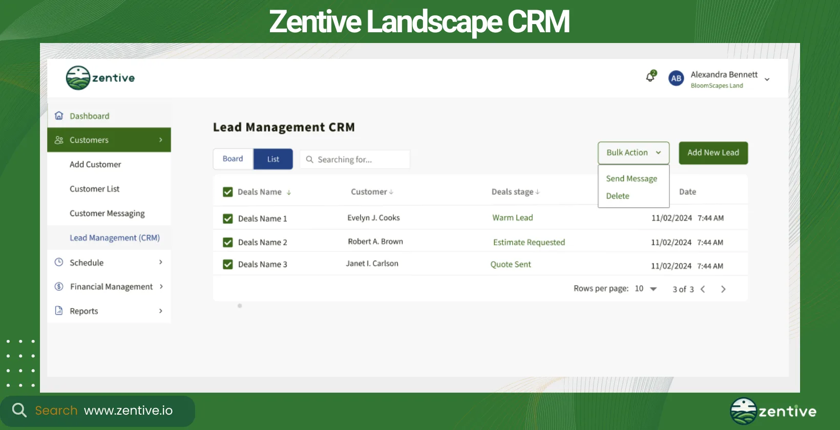 Zentive Landscape CRM