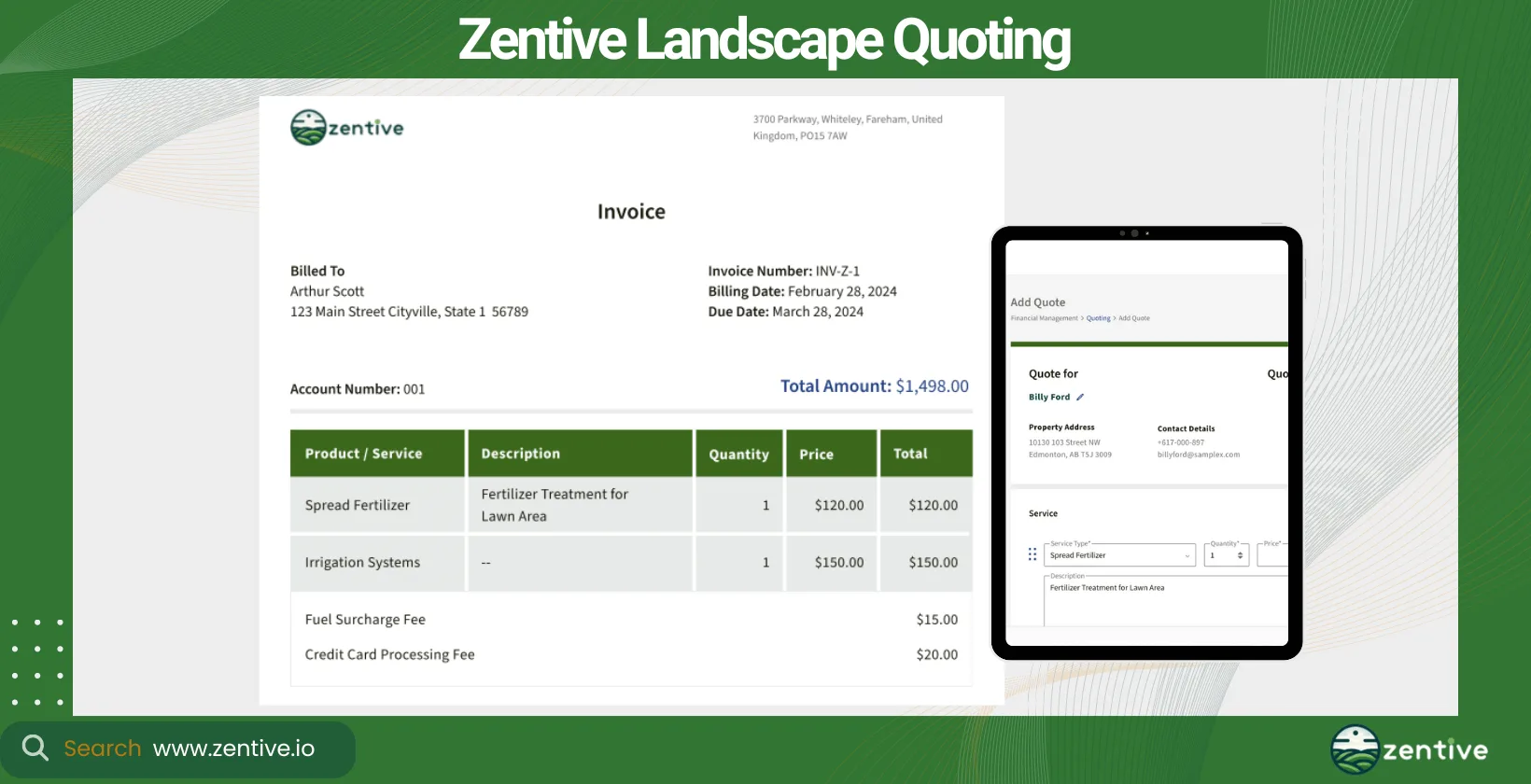 Zentive Landscape Quoting