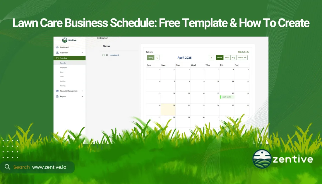 lawn care schedule template