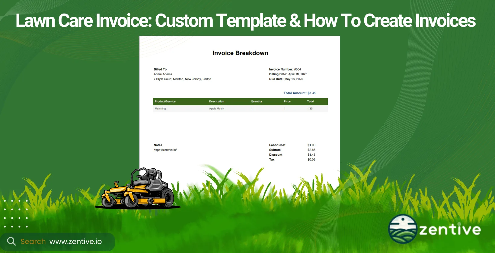 lawn care invoicing