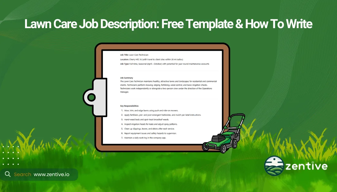 job description for lawn care