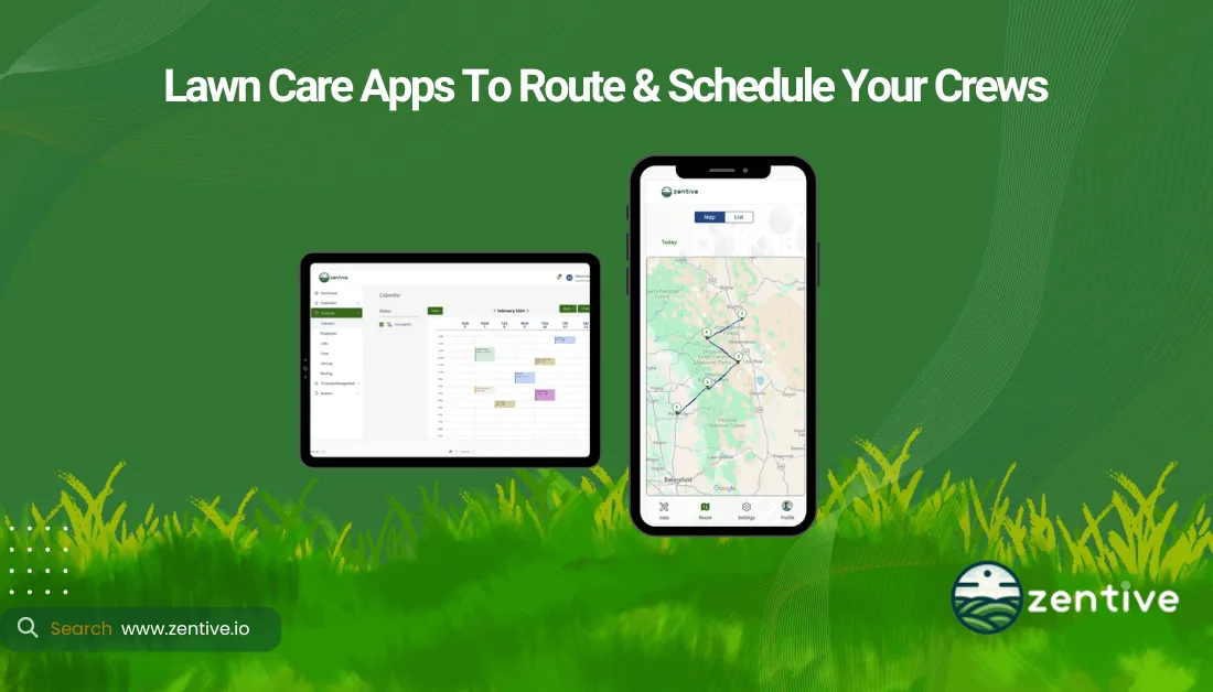 lawn care routing & scheduling apps
