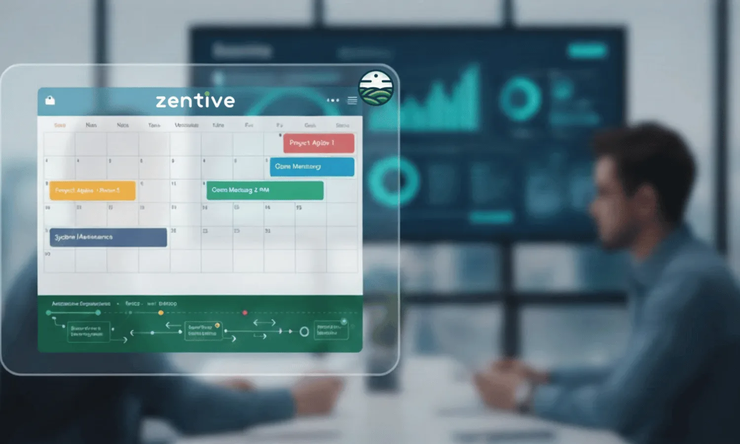 Zentive service scheduling software calendar and job view