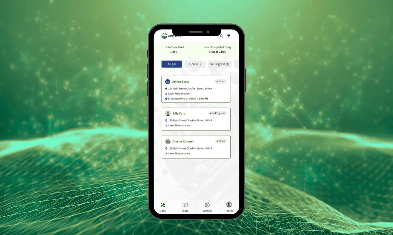 Zentive crew management mobile app