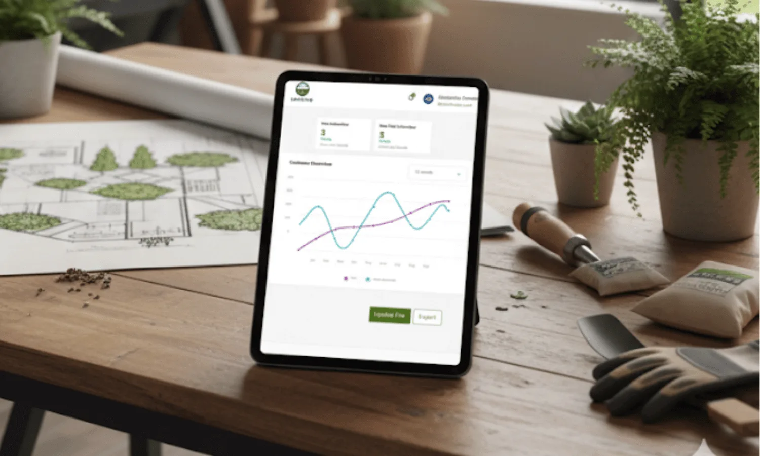 Zentive service reporting software dashboard